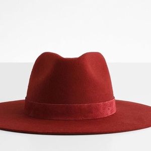 ♥️Rare ! SAAALE ANTHROPOLOGIE brick wool stamped felt rancher